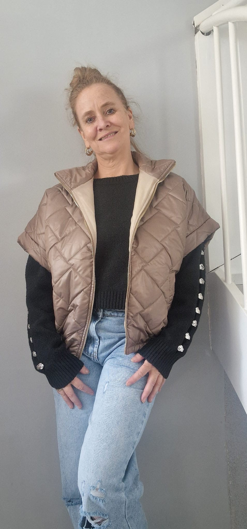 Open arm sweater - Zwart