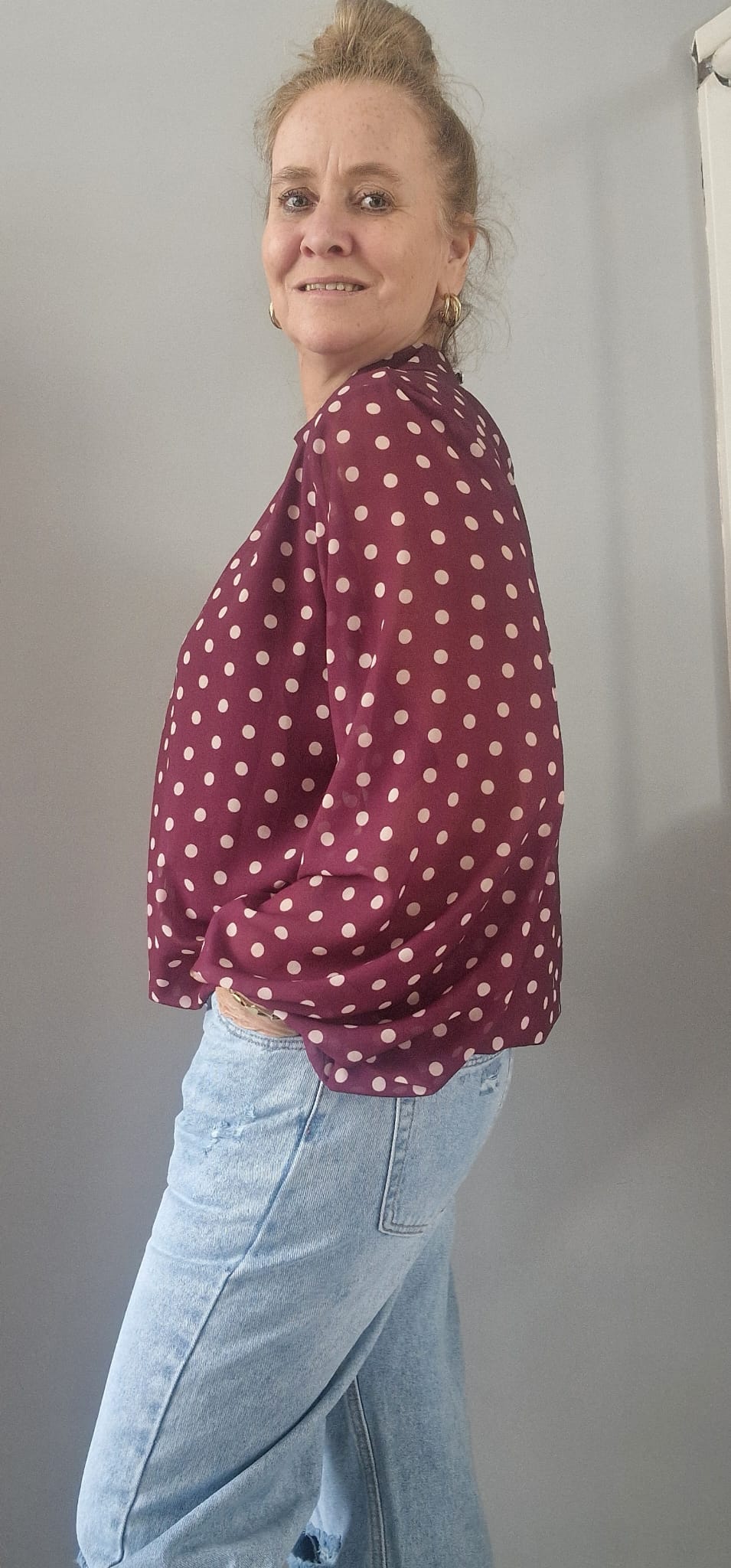 Polkadots blouse - Rood