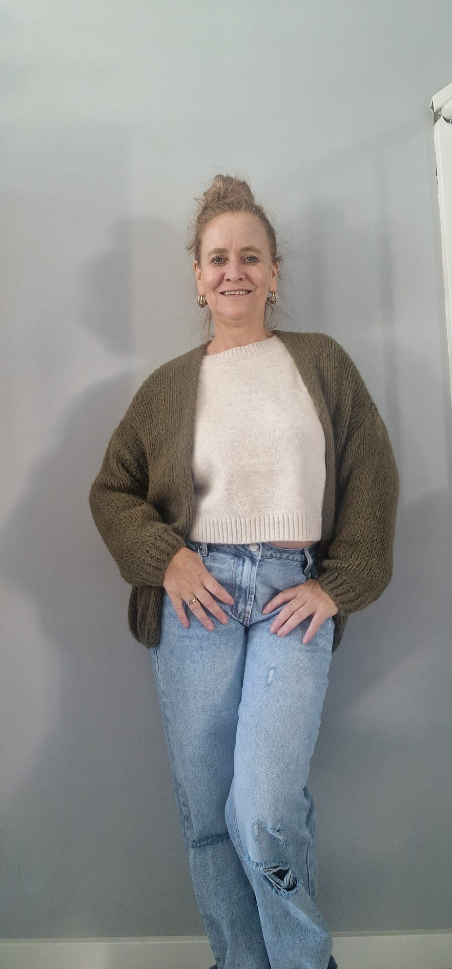Open arm sweater - Beige