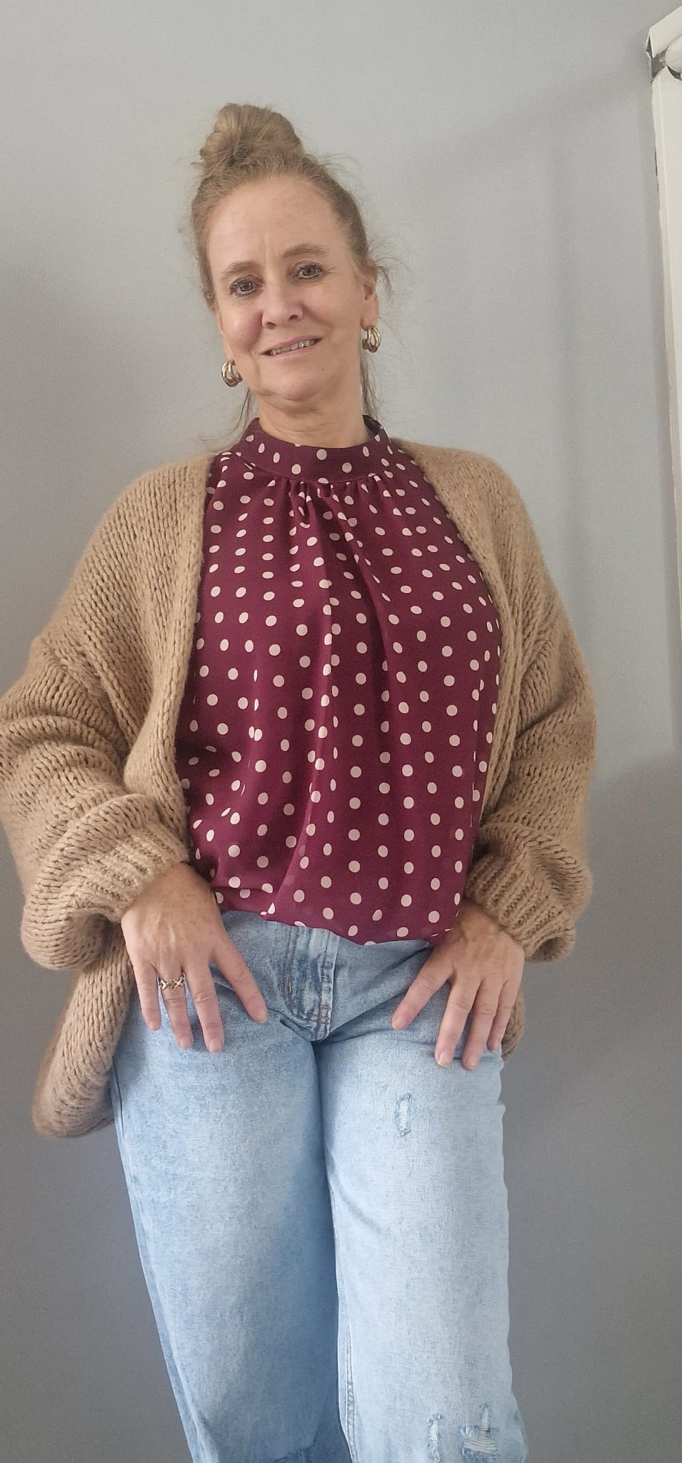 Polkadots blouse - Rood